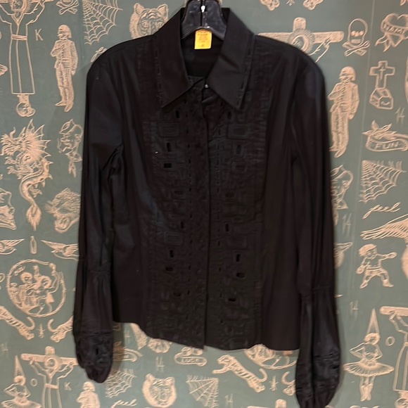 Catherine Malandrino button down Spanish style shirt - Picture 7 of 13